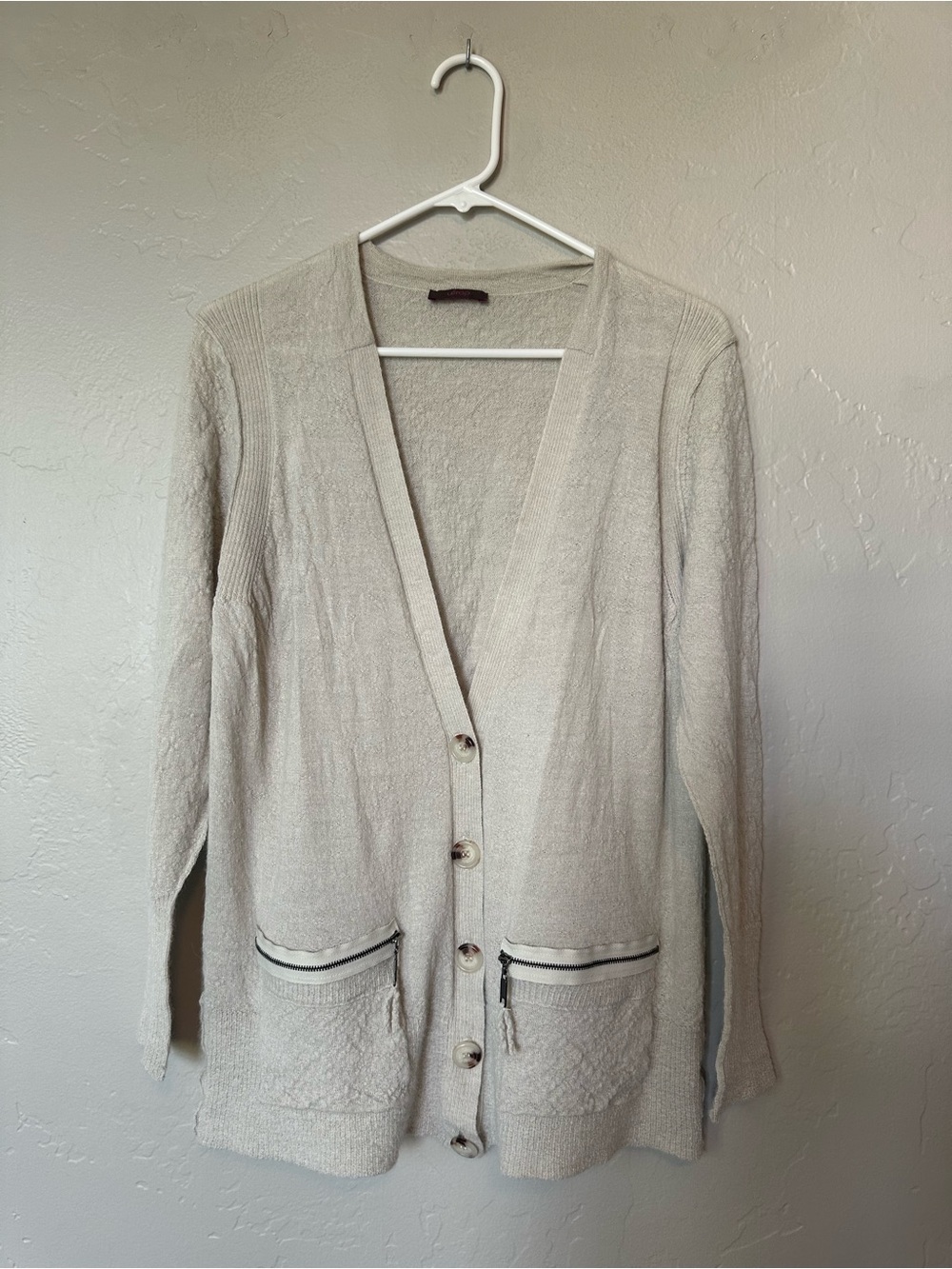wrap Baby Alpaca Button Up Women’s Zipper Pocket Cardigan